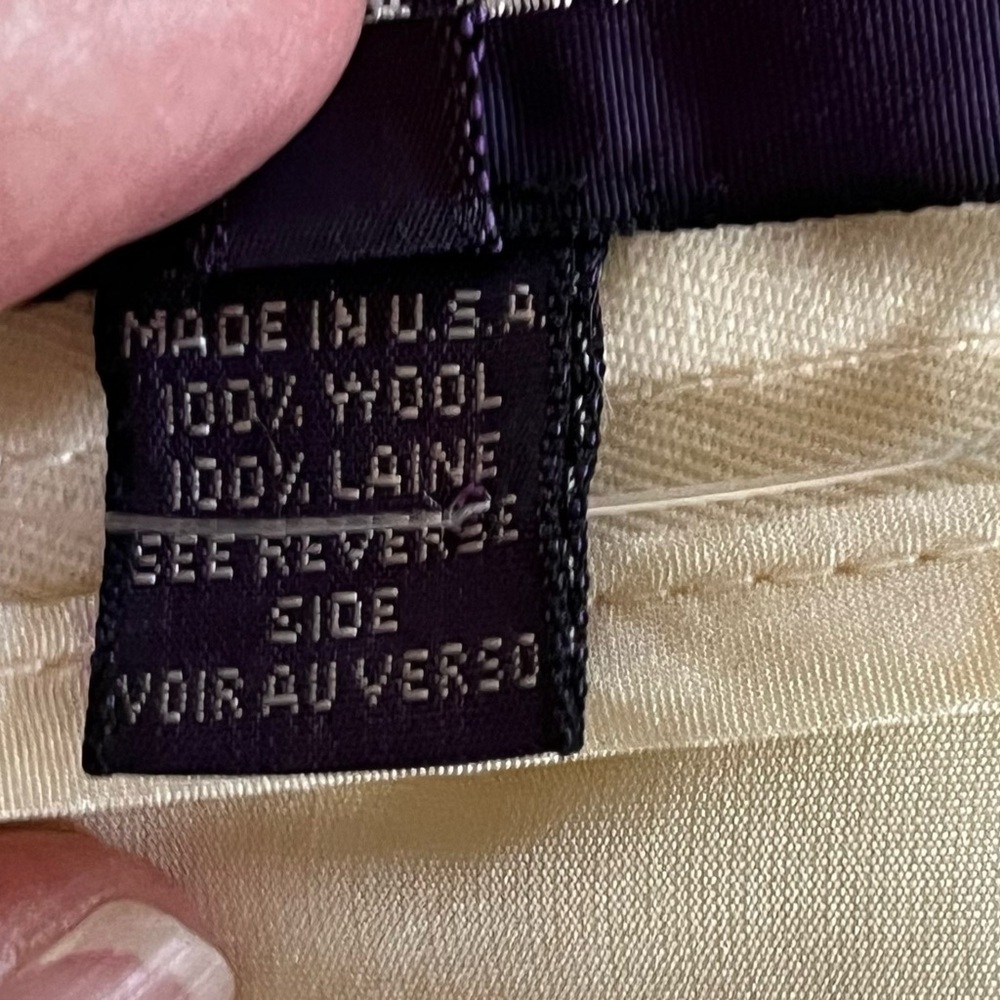 VTG Ralph Lauren Purple Label Classic Ivory Lined Wool Short Pencil Skirt Sz 10 - Picture 8 of 15